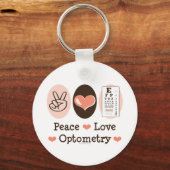 Peace Love Optometry Sleutelhanger (Voorkant)