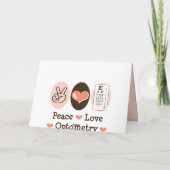 Peace Love Optometry Wenskaart Kaart (Achterkant)