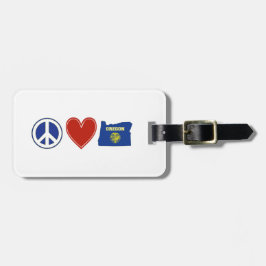 Peace Love Oregon Bagagelabel