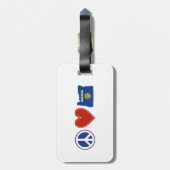 Peace Love Oregon Bagagelabel (Achterkant verticaal)