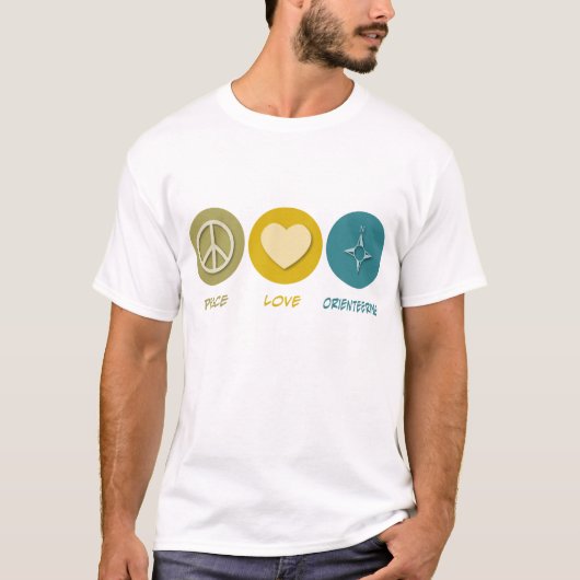 Peace Love Orienteering T-shirt (Voorkant)