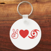 Peace Love orkaan Sleutelhanger (Voorkant)