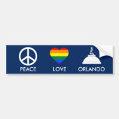 PEACE LOVE ORLANDO BUMPERSTICKER (Voorkant)