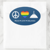 PEACE LOVE ORLANDO OVALE STICKER (Tas)