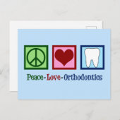 Peace Love Orthodontics Briefkaart (Voorkant / Achterkant)