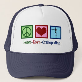 Peace Love Orthopedica Cute Orthopedist Trucker Pet