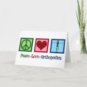 Peace Love Orthopedics Feestdagen Kaart (Voorkant)