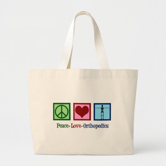Peace Love Orthopedics Grote Tote Bag (Voorkant)