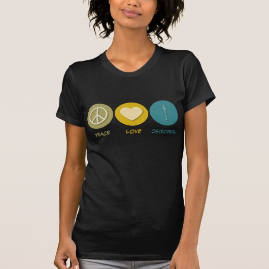 Peace Love Osteopathy T-shirt (Voorkant)