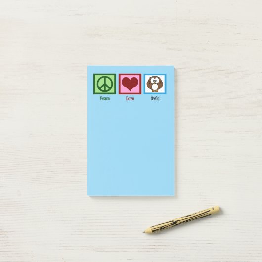 Peace Love Ownership - Cute Owl Post-it® Notes (Op bureau)