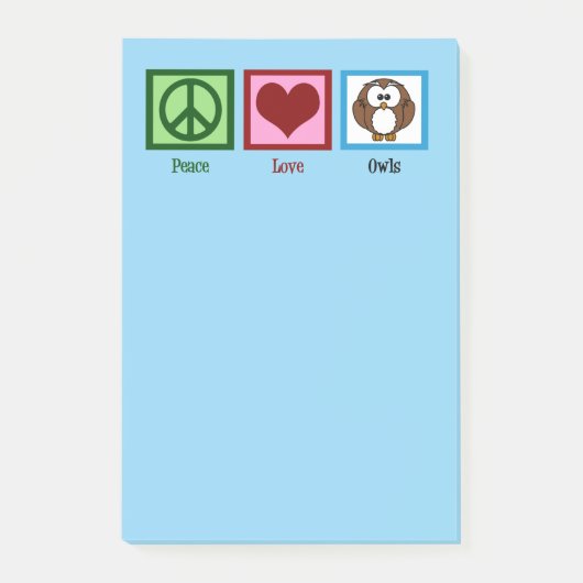 Peace Love Ownership - Cute Owl Post-it® Notes (Voorkant)