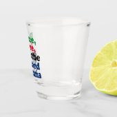 Peace Love Oxford Comma English Grammar Humor Shot Glas (Rechts)