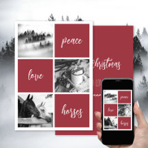 Peace love paarden Horse lover kerstfeestdag