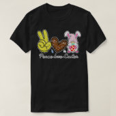Peace Love Paasdag voor mannen Plus Grootte T-shirt (Design voorkant)