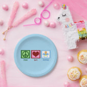 Peace Love Pacifiers Papieren Bordje (Feest)