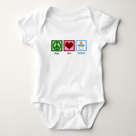 Peace Love Pacifiers Romper (Voorkant)
