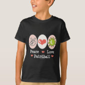 Peace Love Paintball Kinder T-shirt (Voorkant)