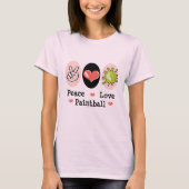 Peace Love Paintball Organic T-shirt (Voorkant)
