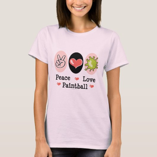 Peace Love Paintball Organic T-shirt (Voorkant)