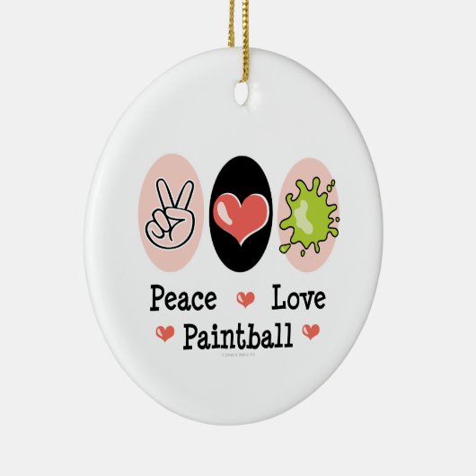 Peace Love Paintball Ornament (Rechts)