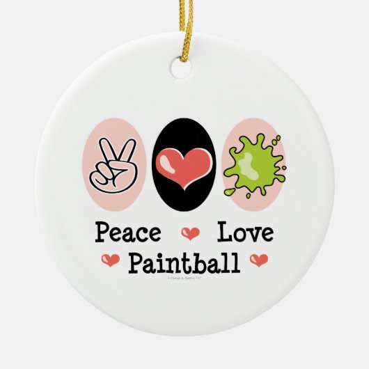 Peace Love Paintball Ornament (Voorkant)
