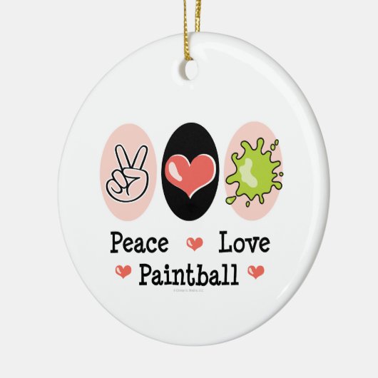 Peace Love Paintball Ornament (Links)