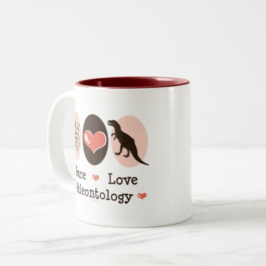 Peace Love Paleontology Mok (Voorkant links)