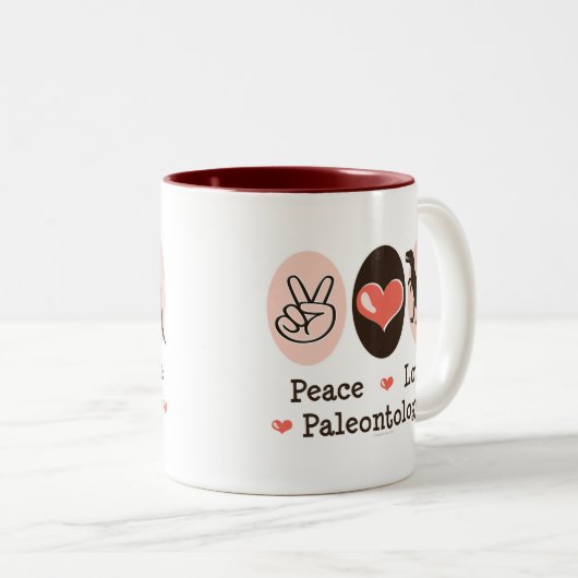 Peace Love Paleontology Mok (Voorkant rechts)