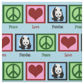 Peace Love Panda Beer Stof (Close Up)