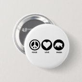 Peace Love Panda Ronde Button 5,7 Cm (Voorkant /achterkant)