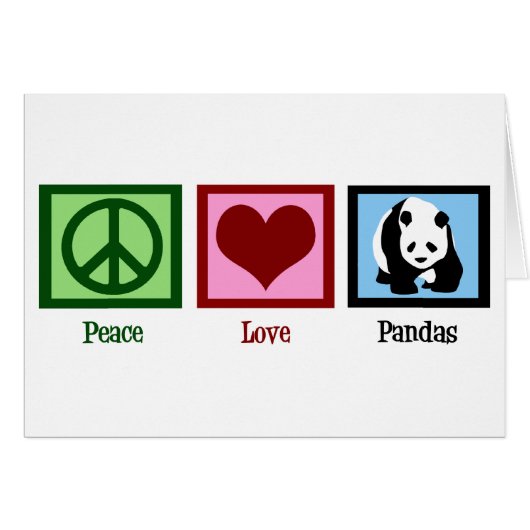 Peace Love Pandas (Voorkant Horizontaal)