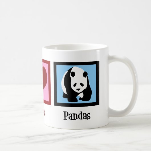 Peace Love Pandas Koffiemok (Rechts)