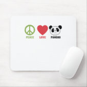 Peace Love Pandas Muismat (Met muis)