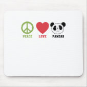 Peace Love Pandas Muismat (Voorkant)