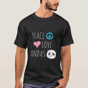 Peace Love Pandas Panda Beer Dier Pet Love T-shirt