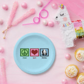 Peace Love Pandas Papieren Bordje (Feest)