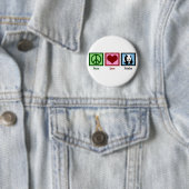 Peace Love Pandas Ronde Button 5,7 Cm (In situ)