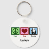 Peace Love Pandas Sleutelhanger (Voorkant)
