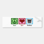 Peace Love Panthers Bumpersticker (Voorkant)