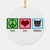 Peace Love Panthers Keramisch Ornament (Voorkant)