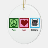 Peace Love Panthers Keramisch Ornament (Links)