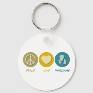 Peace Love Pantomime Sleutelhanger