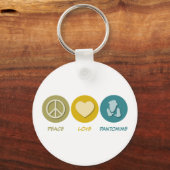 Peace Love Pantomime Sleutelhanger (Voorkant)