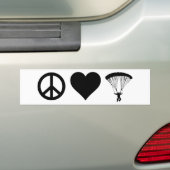 Peace Love Parachuting Bumpersticker (Op auto)