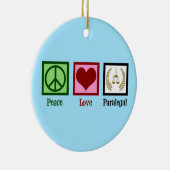 Peace Love Paralegal Keramisch Ornament (Rechts)