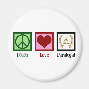Peace Love Paralegal Magneet