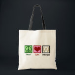 Peace Love Paralegal Tote Bag<br><div class="desc">Peace Love Paralegal. Als je het leuk vindt om legaal werk te doen in een kantoor voor een advocaat of advocaat,  dan hou je van dit schattige paralegale geschenk.</div>