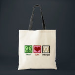 Peace Love Paralegal Tote Bag<br><div class="desc">Peace Love Paralegal. Als je het leuk vindt om legaal werk te doen in een kantoor voor een advocaat of advocaat,  dan hou je van dit schattige paralegale geschenk.</div>