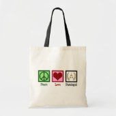 Peace Love Paralegal Tote Bag (Voorkant)