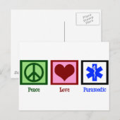Peace Love Paramedic Briefkaart (Voorkant / Achterkant)